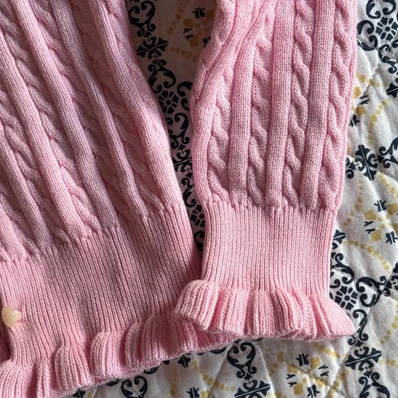 Ralph Lauren Light Pink Cable Knit Sweater Sz5 cotton - Picture 10 of 17
